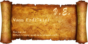 Vass Ezékiel névjegykártya